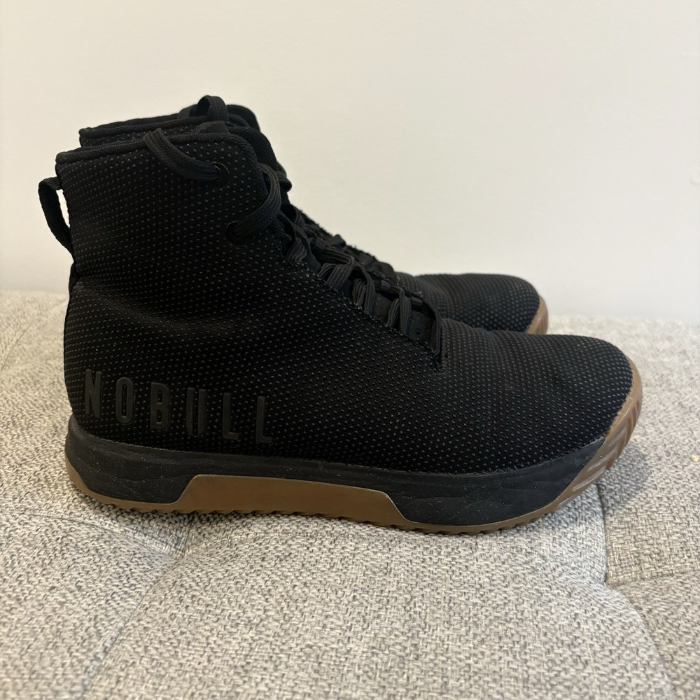 Nobull Outwork Edge Unisex M6.5/W8 Training Shoes Black Mesh High Top Sneakers - Picture 4 of 10